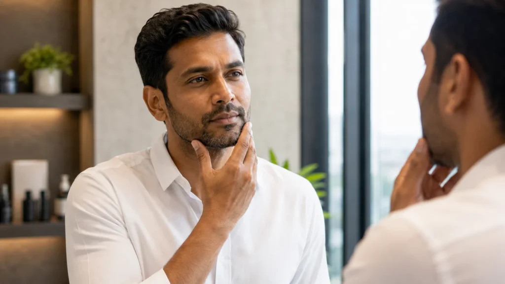 Guide to male aesthetic treatments in Bangalore — hair, skin, jawline and smile care for professional men