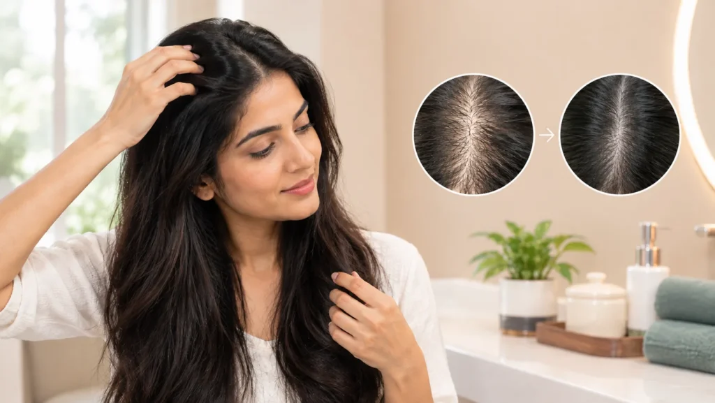Hair spa vs hair restoration: glossy, healthy hair supported by scalp analysis at Krity 360, Bangalore